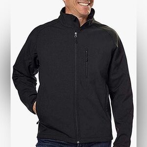 Kirkland Men's Black L Water Resistant Softshell Jacket. Excellent Condition.